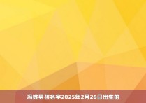 冯姓男孩名字2025年2月26日出生的