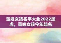 董姓女孩名字大全2022属虎，董姓女孩今年起名