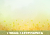 2025年2月26号出生姚姓宝宝取名叫什么