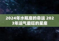 2024年水瓶座的命运 2023年运气最旺的星座