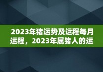 2023年猪运势及运程每月运程，2023年属猪人的运势