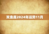 双鱼座2024年运势11月