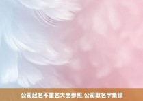 公司起名不重名大全参照,公司取名字集锦