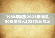 1980年属猴2023年运程，80年属猴人2023年运势运程每月运程