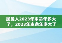 属兔人2023年本命年多大了，2023年本命年多大了虚岁