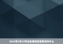 2025年2月23号出生潘姓宝宝取名叫什么