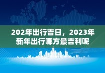 202年出行吉日，2023年新年出行哪方最吉利呢