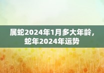 属蛇2024年1月多大年龄，蛇年2024年运势