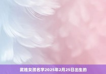 武姓女孩名字2025年2月25日出生的