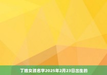 丁姓女孩名字2025年2月23日出生的