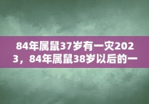 84年属鼠37岁有一灾2023，84年属鼠38岁以后的一生命运