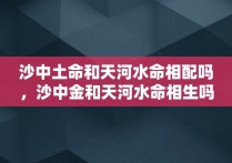 沙中土命和天河水命相配吗，沙中金和天河水命相生吗