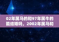 02年属马的和97年属牛的能结婚吗，2002年属马和1997年属牛婚姻