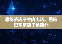 恩施茶店子牛肉电话，恩施巴东茶店子镇简介